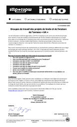 Groupes de travail des projets de levée et de livraison  de l’annexe « AA »