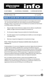 Mise à jour sur les avantages sociaux