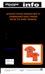Affichez votre indignation et commandez sans tarder votre tee-shirt orange!