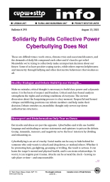 Solidarity Builds Collective Power Cyberbullying Does Not