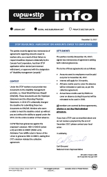 STDP Deadlines: Agreement on Amounts Owed to Employees