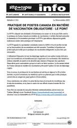 Pratique de Postes Canada en matière de vaccination obligatoire : le point