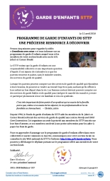 Passez le mot! Le STTP offre un programme de garde d’enfants à St. John’s et à Corner Brook, en collaboration avec ...