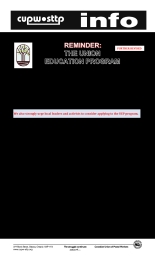 REMINDER: The Union Education Program