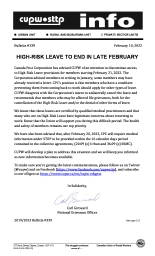 High-Risk Leave to End in Late February