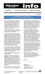 Comité sur la transition vers un taux horaire pour les FFRS