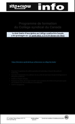 Programme de formation du Collège syndical du Canada