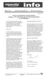 What is Happening in Palestine? Nakba – 70th Anniversary of the Palestinian Catastrophe 