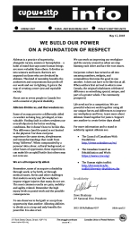 We Build Our Power on a Foundation of Respect