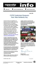 CUPW Fredericton Oromocto: Red / Blue Solidarity Day