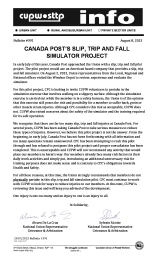 Canada Post’s Slip, Trip and Fall Simulator Project  