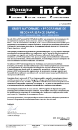 GRIEFS NATIONAUX: « PROGRAMME DE RECONNAISSANCE BRAVO »
