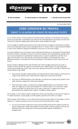 Code canadien du travail - Droit à 10 jours de congé de maladie payés