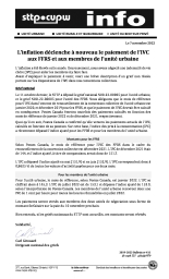 L’inflation déclenche à nouveau le paiement de l’IVC aux FFRS et aux membres de l’unité urbaine