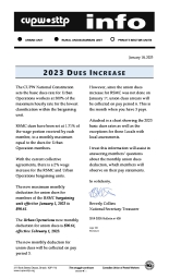 2023 Dues Increase