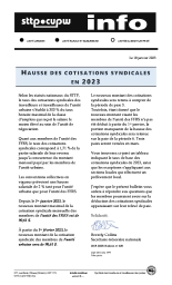 Hausse des cotisations syndicales en 2023