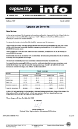 Update on Benefits