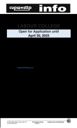 LABOUR COLLEGE - Open for Application until April 30, 2023