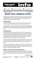 Restez forts, solidaires et fiers