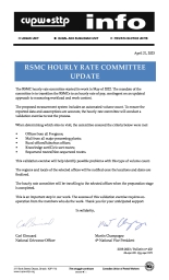 RSMC Hourly Rate Committee Update