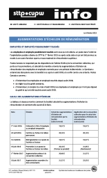 Augmentations d’échelon de rémunération