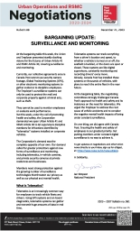 Bargaining Update:  Surveillance and Monitoring