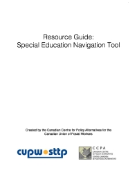 Special Education Navigation Tool