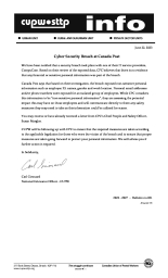 Cyber Security Breach at Canada Post