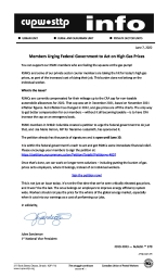 Members Urging Federal Government to Act on High Gas Prices