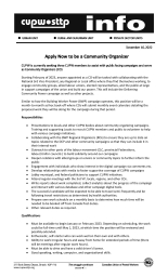 Apply Now to be a Community Organizer