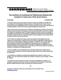 Des travailleurs et travailleuses de l’établissement Gateway East renvoyés à la maison pour s’isoler durant 14 jours