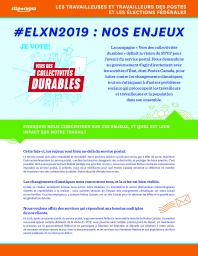 Feuille de renseignements sur les élections fédérales 2019
