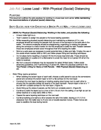 Loose Load – With Physical (Social) Distancing