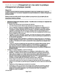 Chargement en vrac selon la pratique d’éloignement physique (social)