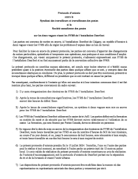 Protocole d’entente sur les deux vagues – Deerfoot – unité des FFRS   