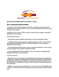 Bulletin d’information de l’ONTTRP (Avril 2021)