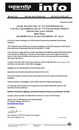 Union Delegation to the Conference on the Self-Determination of The Palestinian People: Issues and Challenges