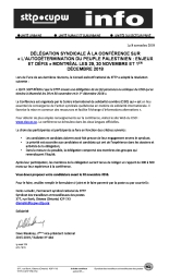 Délégation syndicale à la conférence sur « L’autodétermination du peuple Palestinien : enjeux et défis » 