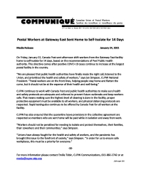 Postal Workers at Gateway East Sent Home to Self-Isolate for 14 Days