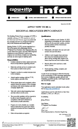 Apply Now to be a  Regional Organizer BWP Campaign