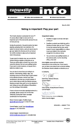 Voting is important! Play your part