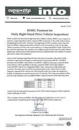 RSMC: Payment for Daily Right-Hand Drive Vehicle Inspections