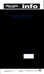 Vaccination : cliniques mobiles et cliniques en milieu de travail