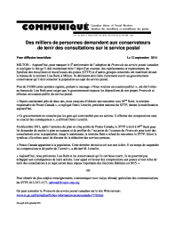 Des milliers de personnes demandent aux conservateurs  de tenir des consultations sur le service postal 