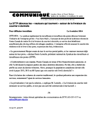 Le STTP dénonce les « vautours qui tournent » autour de la livraison du courrier à domicile 