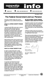 The Federal Government and our Pension