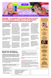 Sondage : la population est favorable aux services bancaires postaux et s’oppose à la privatisation et à la déréglementation du service postal (Perspective • août 2013)