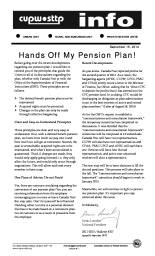 Hands Off My Pension Plan!
