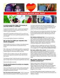 Le service postal fait l’objet d’un examen, et vous êtes invités à y contribuer.